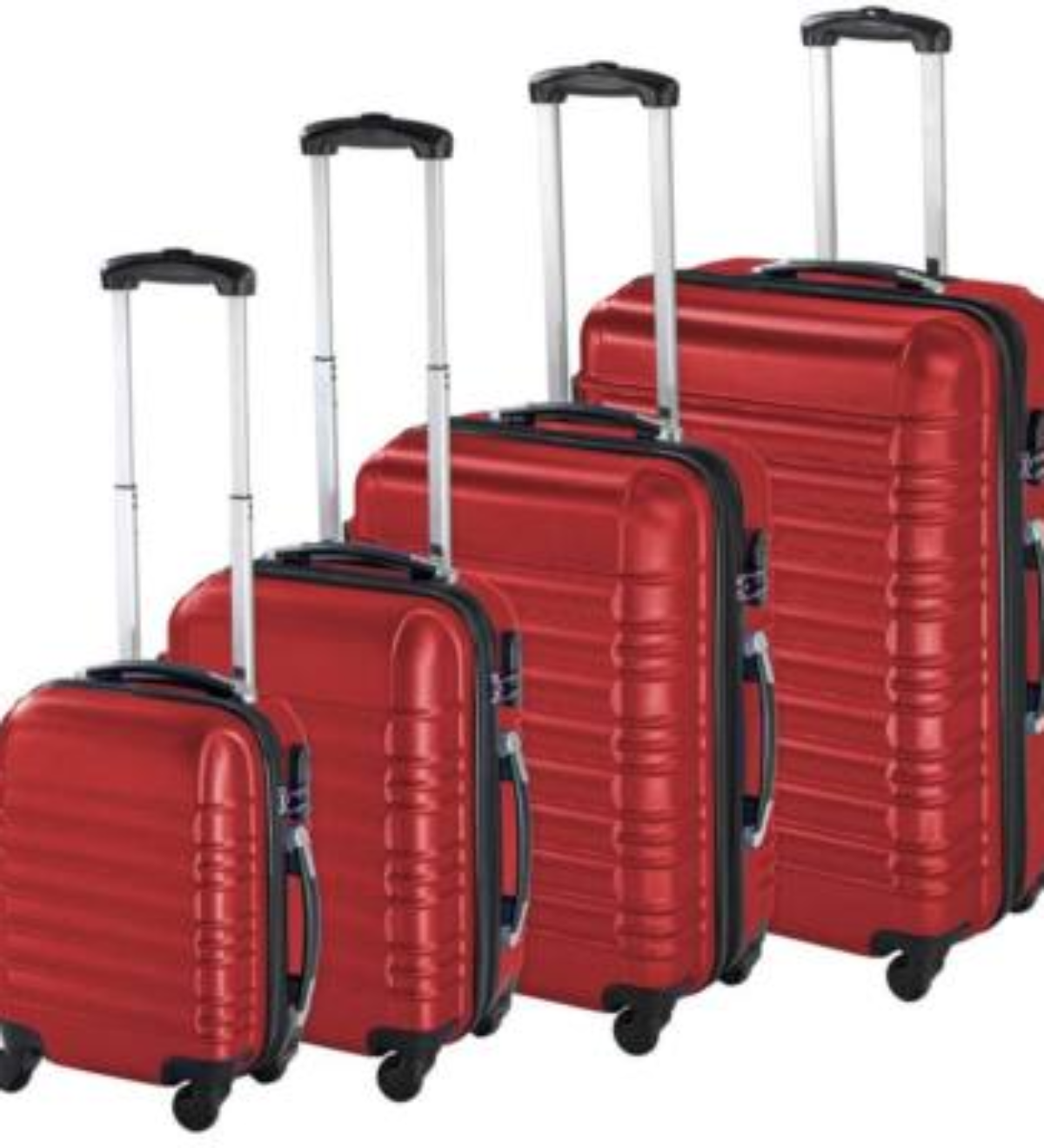 4 db-os merev falú bőrönd szett - piros - HPPL-HOP1000938-3