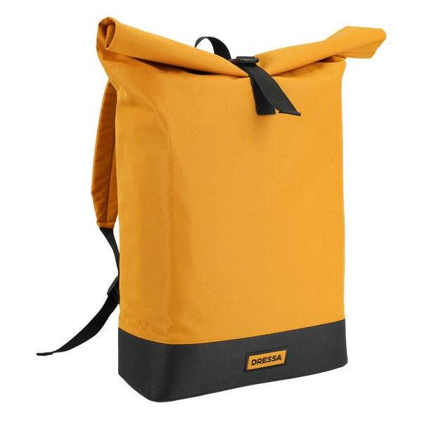 Dressa Bag Rolltop csavart tetejű laptoptartós hátizsák - arany