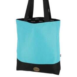 Dressa Bag női shopper táska cipzáros zsebbel - türkizkék