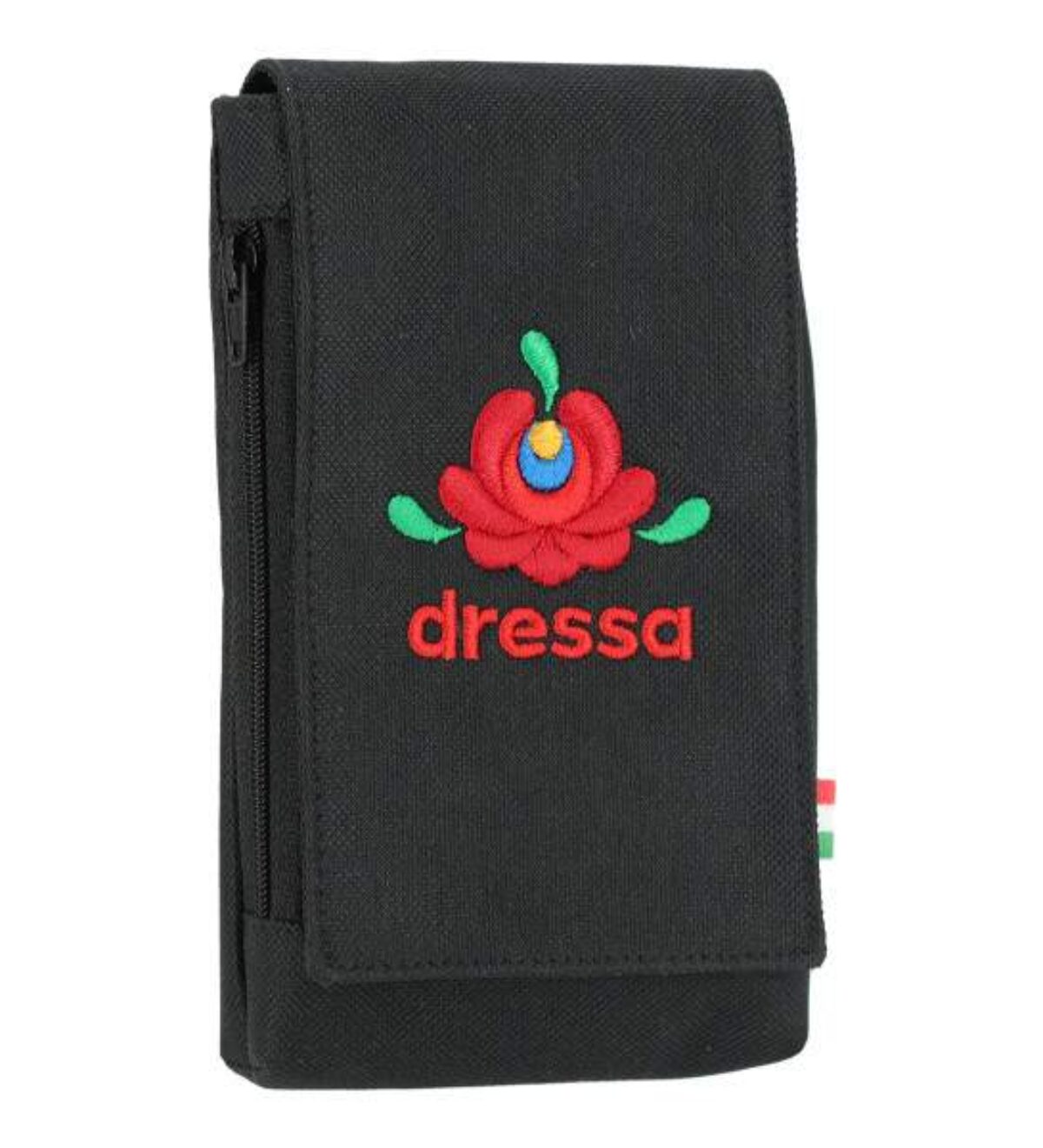 Dressa Phone matyó mintás hímzett nyakba akasztható övre fűzhető univerzális telefontok - fekete_d185666_Mirunska.com