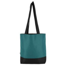 Dressa Bag női shopper táska cipzáros zsebbel - petrolzöld