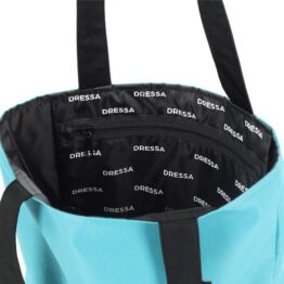 Dressa Bag női shopper táska cipzáros zsebbel - türkizkék